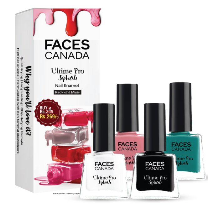 Feces Caanada Ultime Pro Splash Mini Nail Enamel Combo - Tropical Twilight(Combo is a Pack of 4)