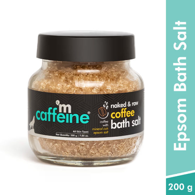 mCaaffeine Epsom Bath Salt with Therapeutic Coffee Vanilla Fragrance - Detoxifies & Relieves Stress