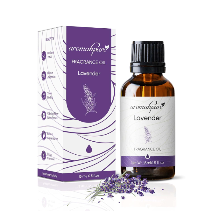 Aroomahpure Fragrance Oil | Lavender Aroma Oil for Home Fragrance | Best for Aromatherapy | Helps in concentration & meditation | Used in Diffusers, Candles, Air Fresheners, Soaps.